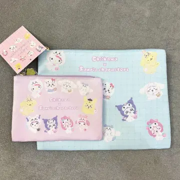 치이카와 산리오 콜라보 플랫 파우치 2P 파우치 새상품 Sanrio