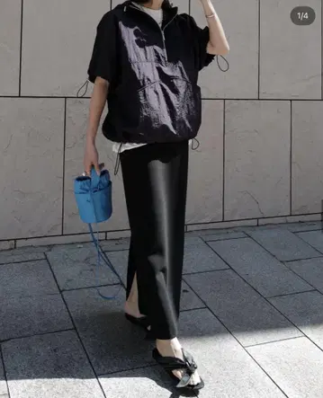 machatt 마챠트 나일론 아노락 후드티 시착만 한 상품 네이비