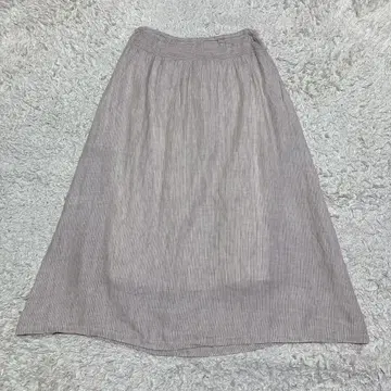 YARRA 야라 린넨 스트라이프 롱 스커트 린넨 100%