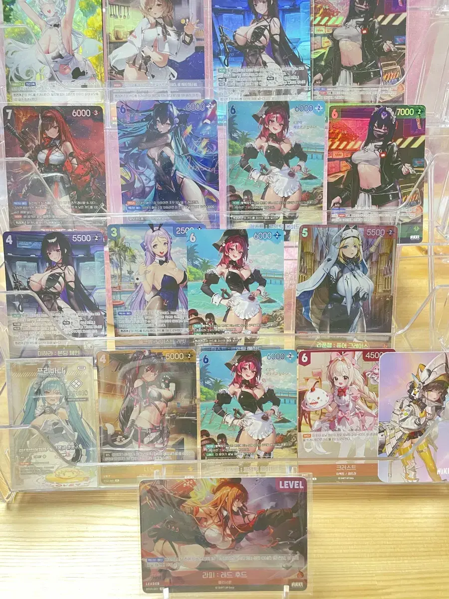 NIKKE cards, various NibelArena sr ur Itle Mermaid, Rapi, Privaty