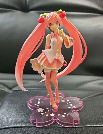 벚꽃 미쿠 핑크 후르츠 머리 장식 피규어 높이 약 21cm