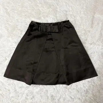FOXEY BOUTIQUE 실크 100% 플레어 스커트 40 리본