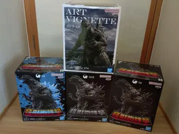 고질라 피규어 4종 세트 ART VIGNETTE 괴수 포효 타격