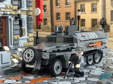 [조립 완료] 독일군 하프 트랙 레고 호환 탱크 레고 호환 ww2