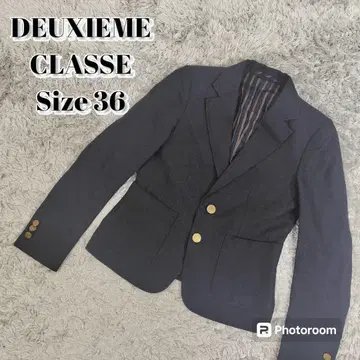 DEUXIEME CLASSE 블레이저 테일러드 자켓 골드 버튼 린넨