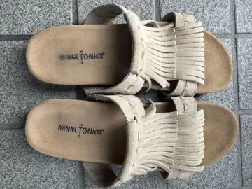 MINNETONKA 프린지 컴포트 샌들 베이지