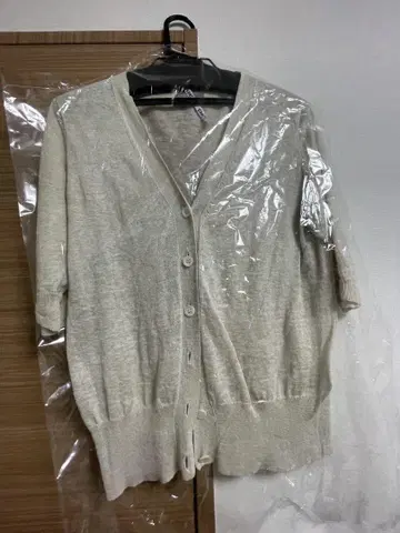 마가렛 호웰 아이보리 니트 반팔 가디건
