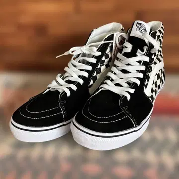 Vans SK8-HI 체커 하이컷 스니커즈 28.5