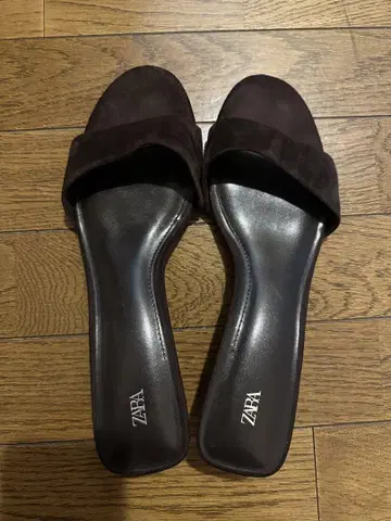 자라 스웨이드 웨지 샌들