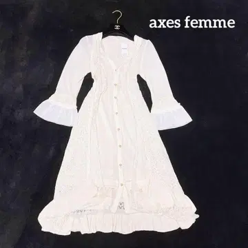 새상품 엑시즈팜 레이스 베스트 원피스 레이어드 세트 롱