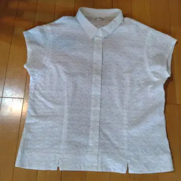 Aya 코튼 반팔 셔츠 화이트