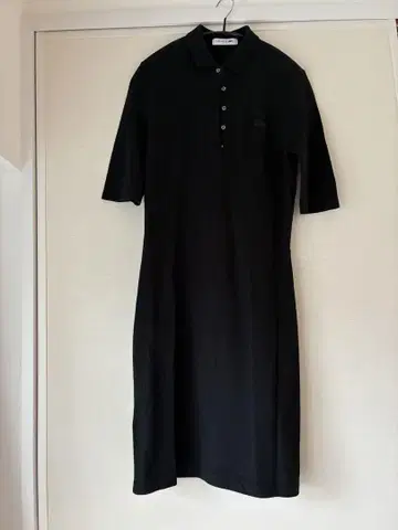 새상품급 라코스테 폴로 셔츠 원피스 블랙