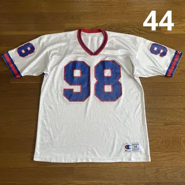 90s 챔피온 메쉬 풋볼 티셔츠 44 화이트 넘버링