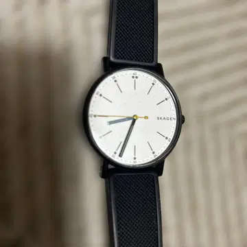 SKAGEN 심플 손목시계 화이트/블랙