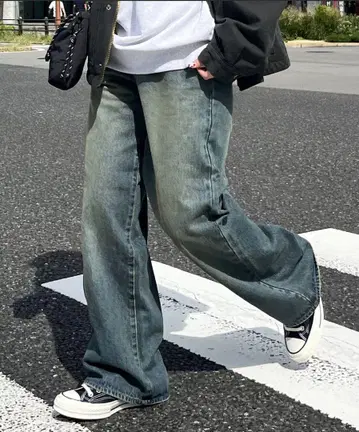 하이 웨스트 스트레이트 데님