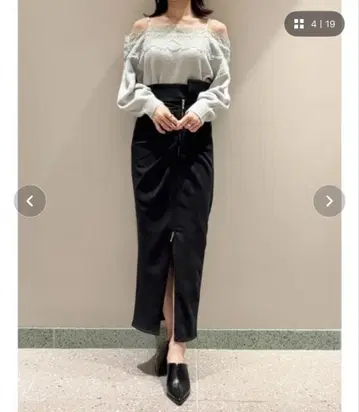 SNIDEL 슬릿 타이트 스커트 블랙 1