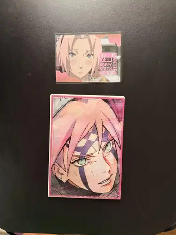 NARUTO 사쿠라 벌스데이 엽서 + 클리어 파일 컬렉션 b1