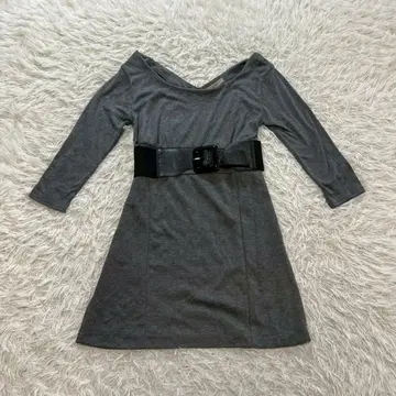 PROPORTION BODY DRESSING 허리 마크 미니 원피스
