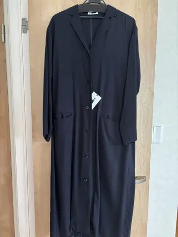 네이비 롱 코트