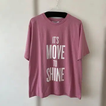 relune 핑크 티셔츠 It's MOVE TO SHINE