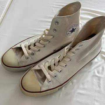 CONVERSE ALL STAR 하이컷 스니커즈 화이트 세척 완료