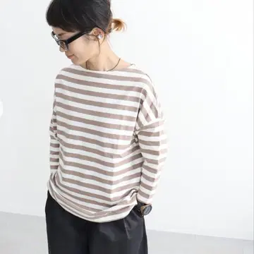 maillot 마이요 드롭 숄더 보더 티
