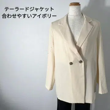 더블 자켓 원 버튼 아이보리 깔끔한 겉옷 L 성인 스타일