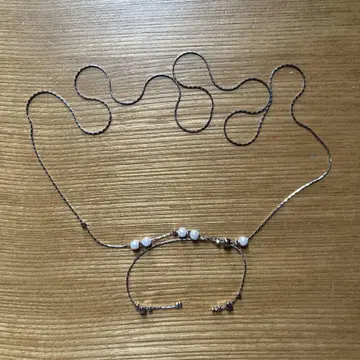 화이트 펄 비즈 목걸이
