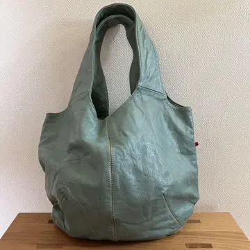 Permanent Age 퍼머넌트 에이지 소프트 가죽 벌룬 토트 그린