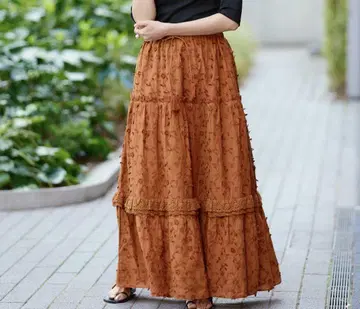 iena la boucle 컷워크 자수 티어드 스커트
