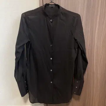 띠어리 블랙 긴팔 셔츠 사이즈 2 옷깃 없음