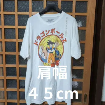 드래곤볼 Z 티셔츠 화이트 어깨 너비 45cm L 사이즈
