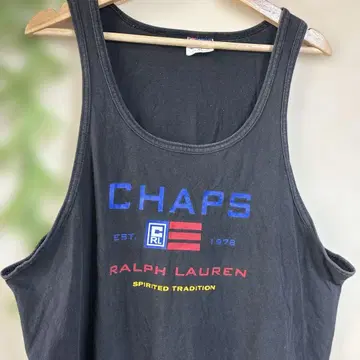 CHAPS 블랙 탱크탑 USA제 빈티지 XL 사이즈