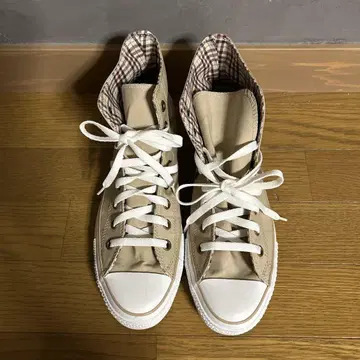 ALL STAR 베이지 하이컷 스니커즈