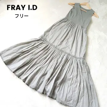 FRAY I.D 2way 니트 콤비 코튼 보일 원피스 민트 프리