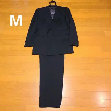 MEN'S BIGI 네이비 더블 브레스트 비즈니스 정장