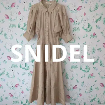 SNIDEL 베이지 셔츠 원피스 새상품급 하자품 스나이델