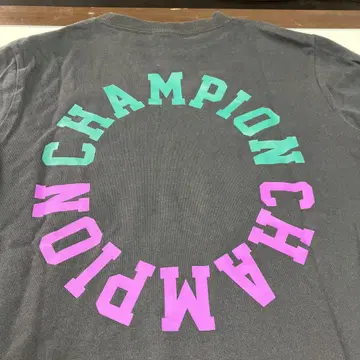 CHAMPION 원형 로고 긴팔 티셔츠
