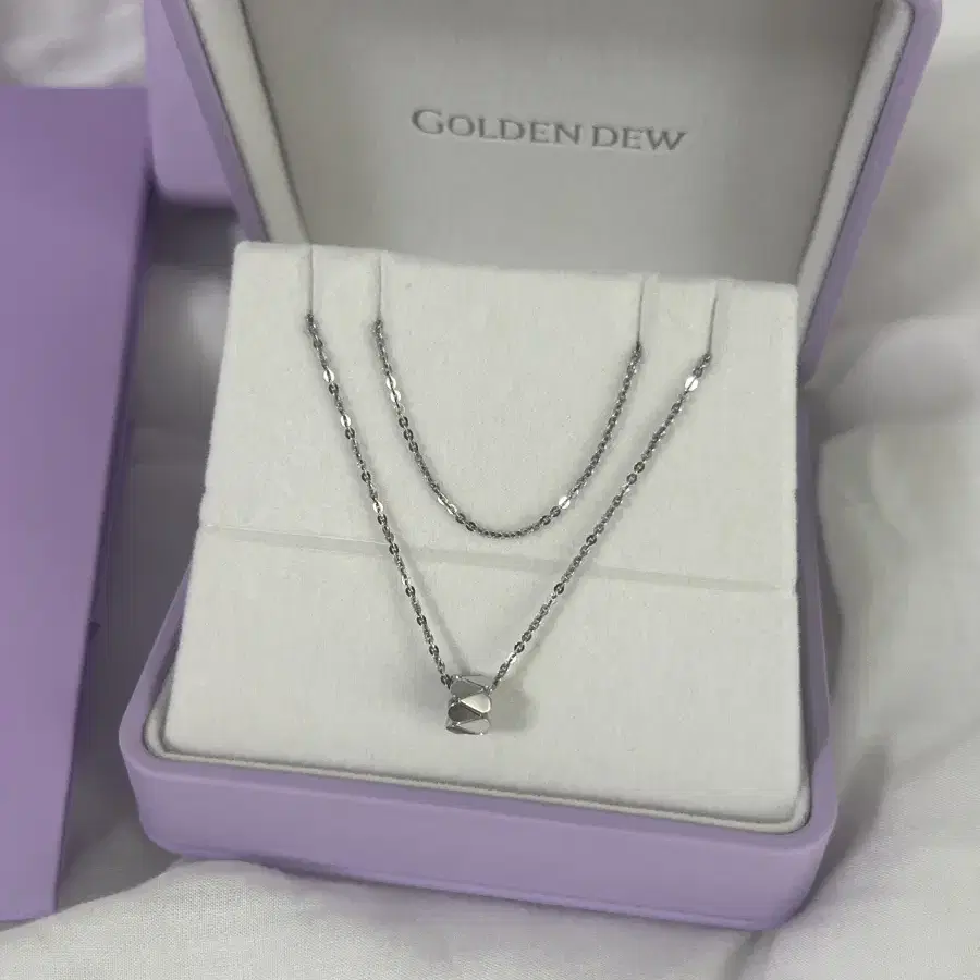 [Golden dew] 韓国☆18K White Gold☆Mayrose ペンダント 星彩】ゴールデンパール ダイヤモンド ホワイトゴールド