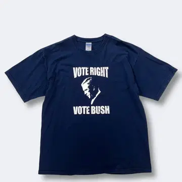 00년대 구제 의류 부시 대통령 디자인 프린트 티셔츠