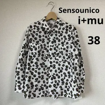센소유니코 i+mu 꽃무늬 긴팔 셔츠 38 미사용품
