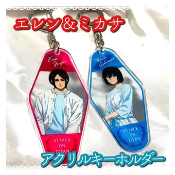 극장판 진격의 거인 라스트 어택 엘렌 미카사 아크릴 키링