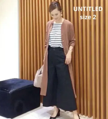새상품급 UNTITLED 언타이틀 스키퍼 드레이프 셔츠 원피스 2