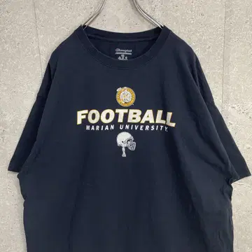 챔피언 마리안 대학 칼리지 미식축구 팀 로고 프린트 티셔츠 2XL