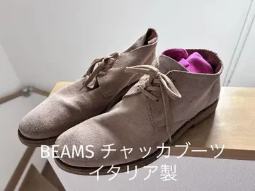 BEAMS 이탈리아제 베이지 스웨이드 레이스업 신발 해외 사이즈 41