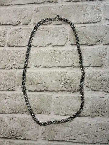 실버 스테인리스 스틸 체인 목걸이 약 50cm