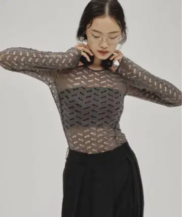 todayful Jacquard Long T-shirts 그레이