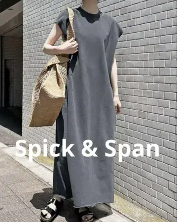Spick & Span 슬리브리스 롱 원피스 그레이