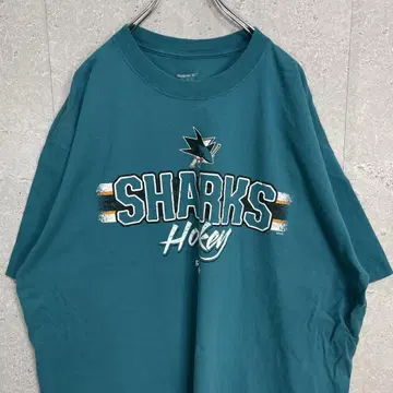 리복 샤크스 하키 NHL 팀 로고 티셔츠 2XL