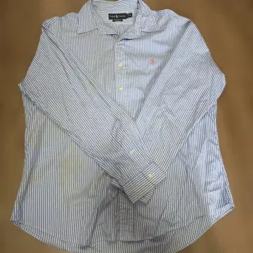 Ralph Lauren 커스텀 핏 셔츠 XL 블루 화이트 스트라이프